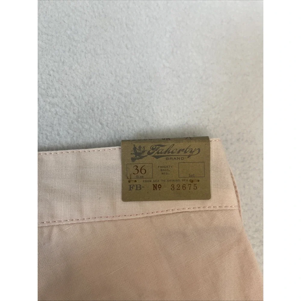 Faherty Mens Malibu Chino Shorts Summer Pink 36 MBC0007 Linen Cotton
